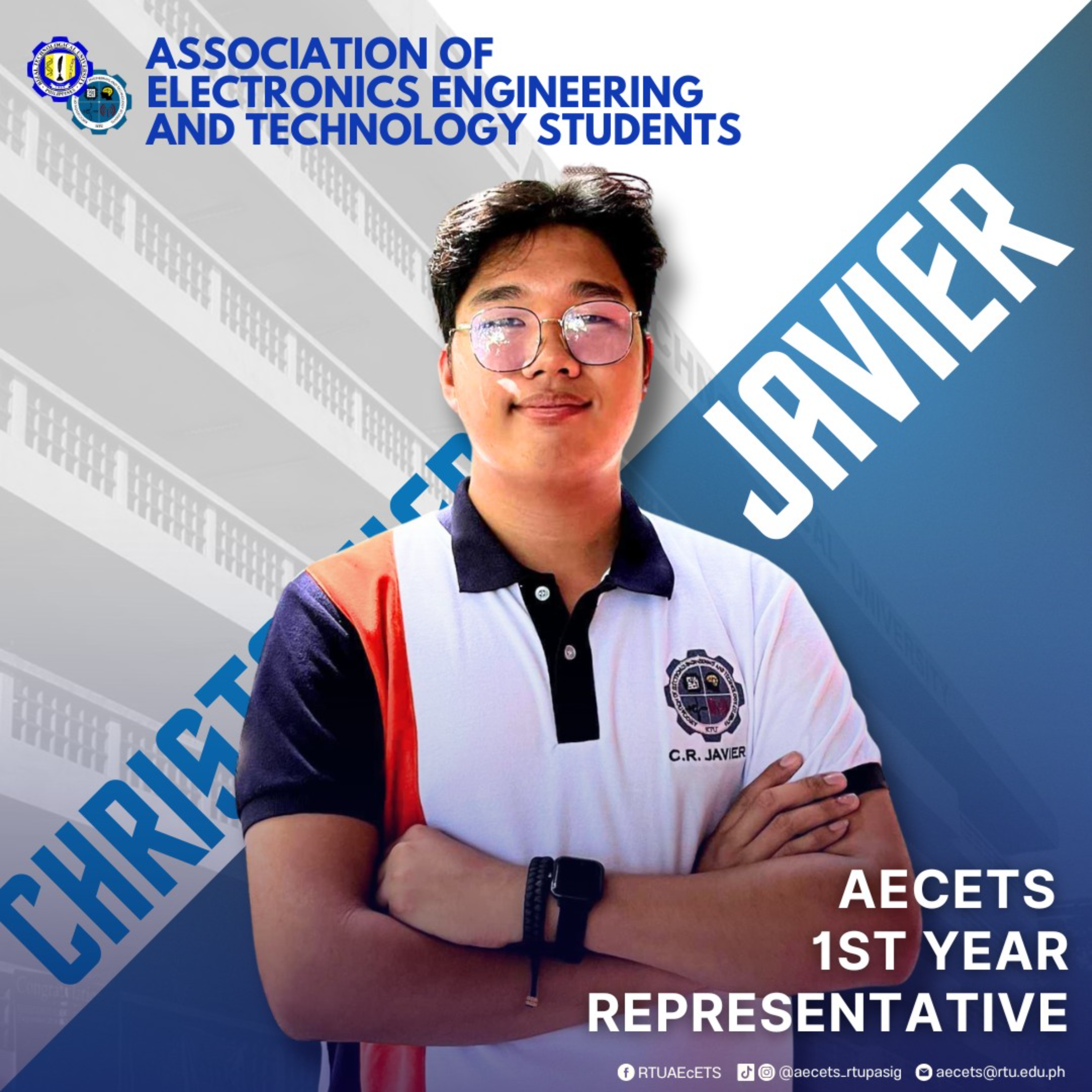 1st Year ECE Representative certificate — Christoper Rovie Javier, 2023-2024