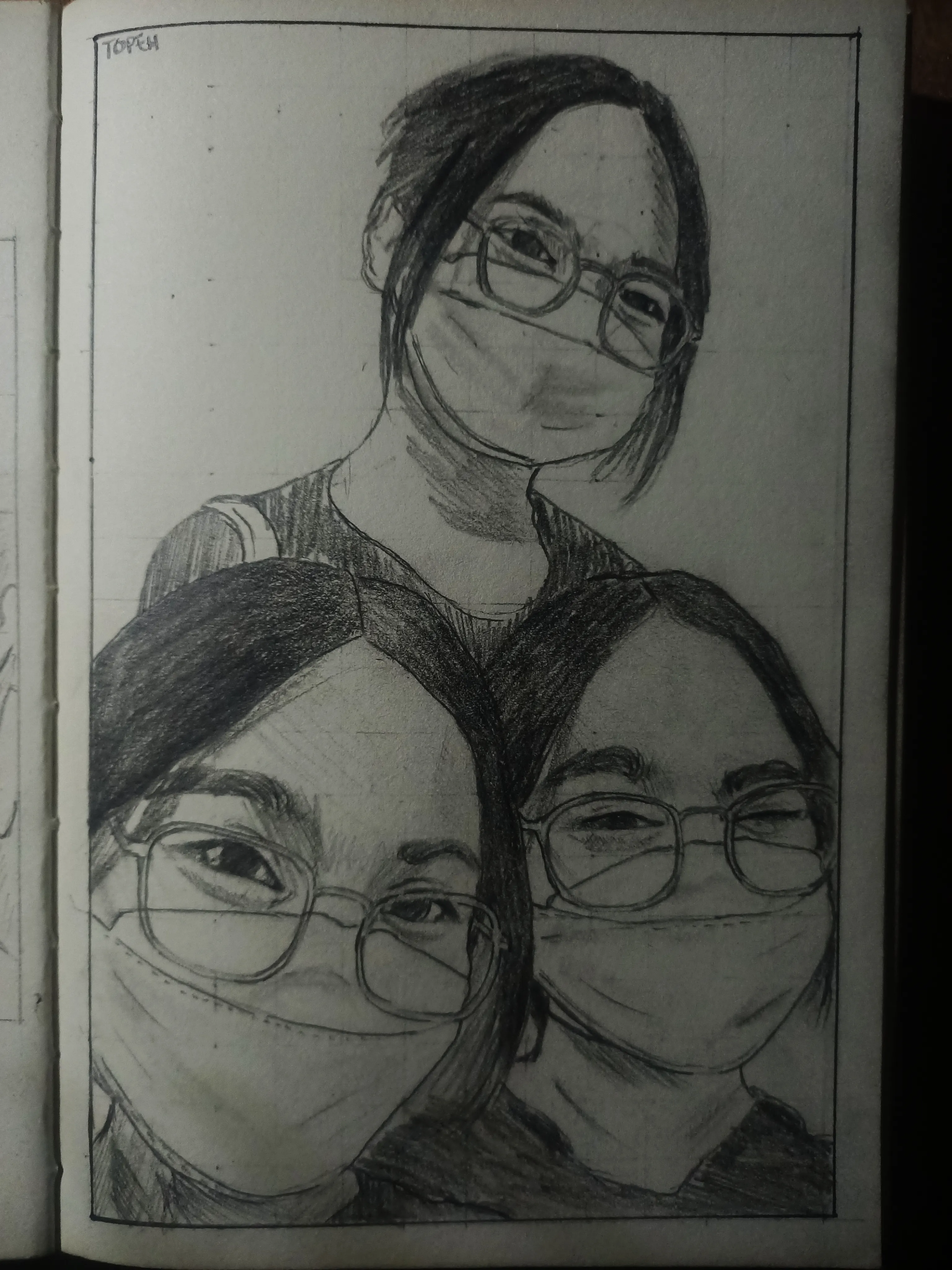 Original sketch drawing by TOPEH — traditional hand-drawn