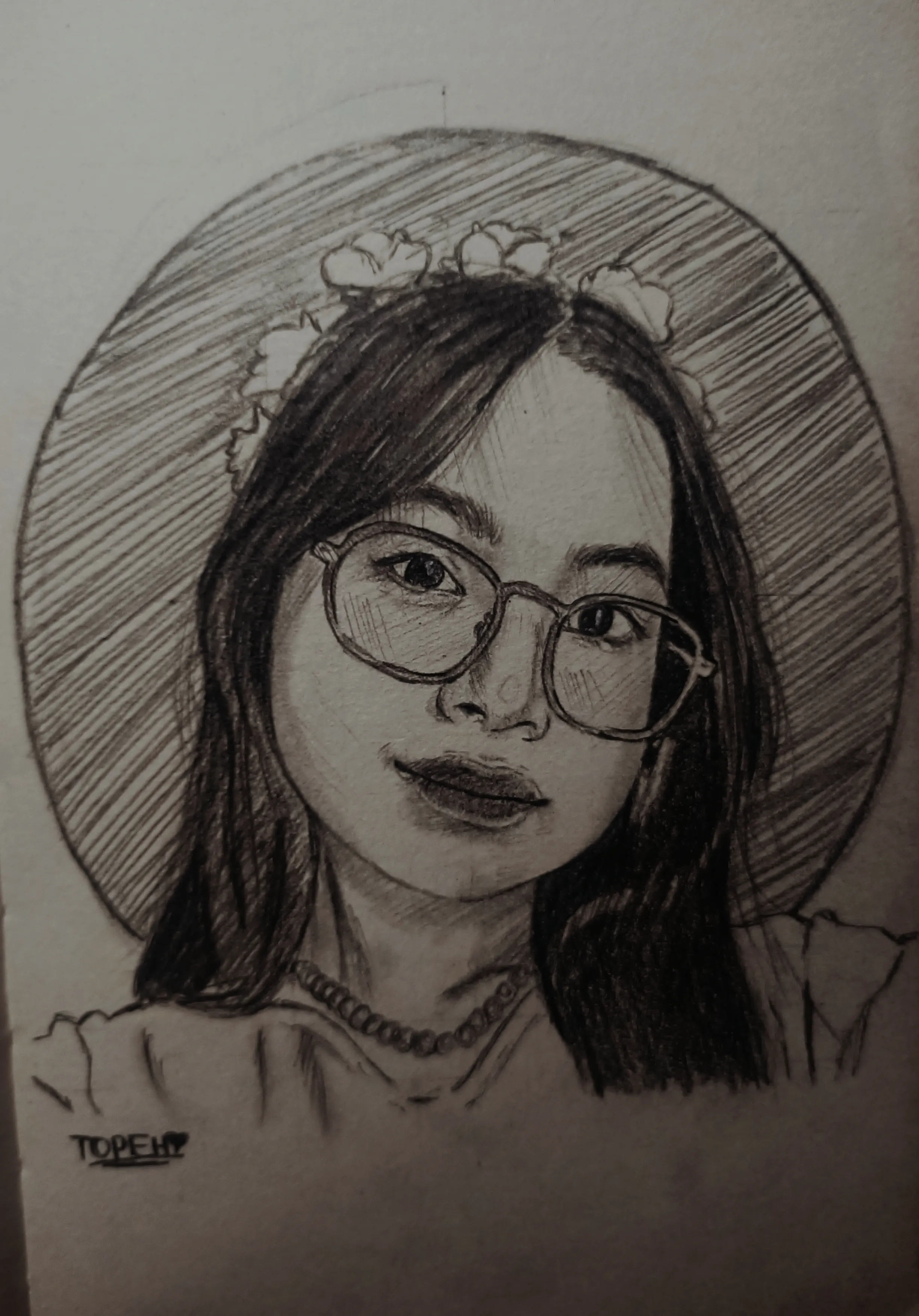 Original pencil sketch by TOPEH — hand-drawn traditional art