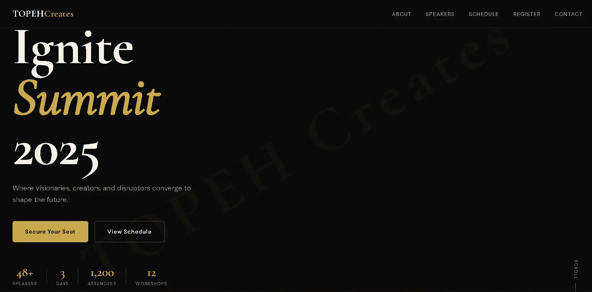 Event Landing Page Preview